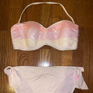 Xhilaration Swim - sequin bandeau bikini set Xhilaration Swim - sequin bandeau bikini set